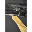 Стол обеденный HALMAR RAYMOND 2 черный мрамор/золотой 100